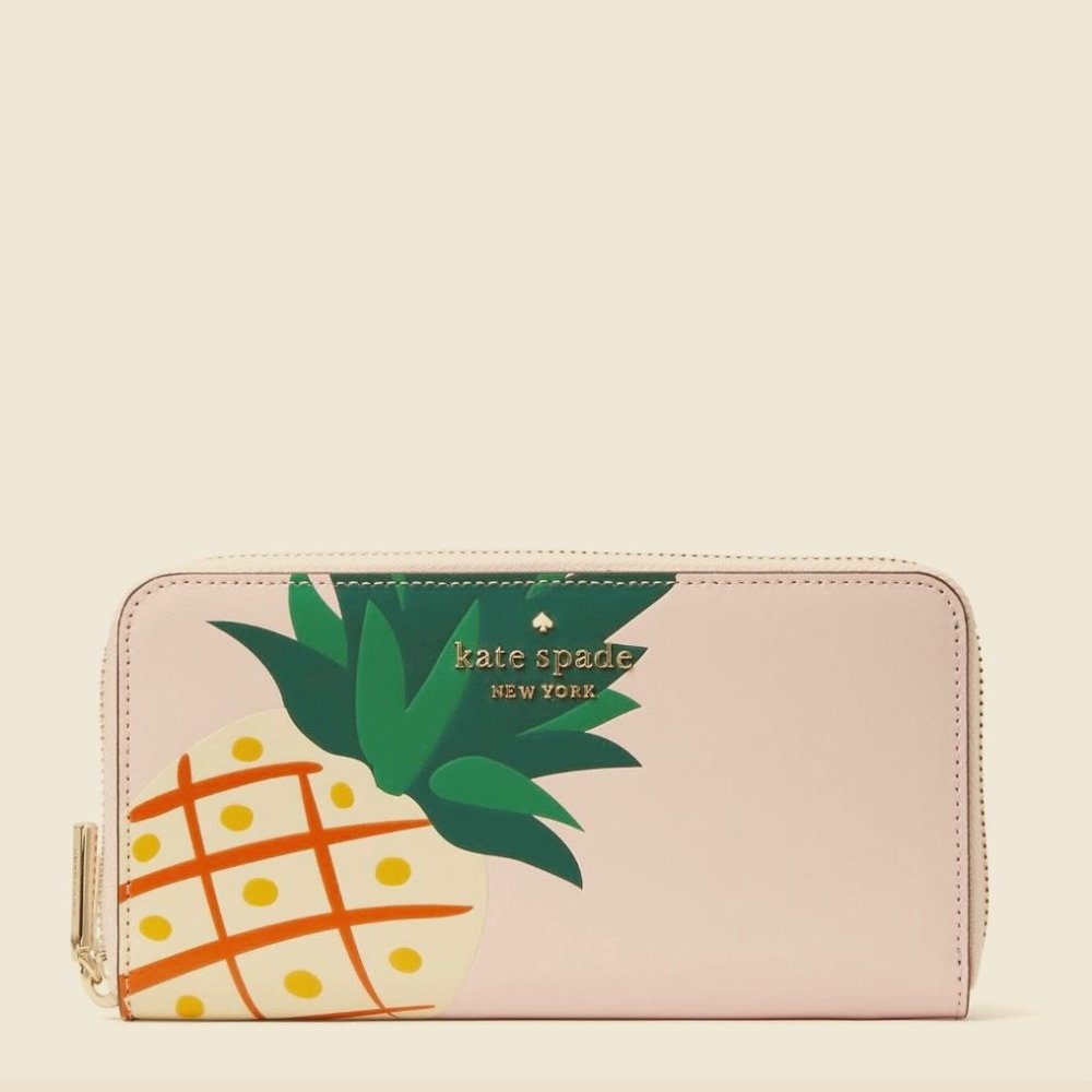 EUC Kate Spade Pineapple Large Continental Wallet